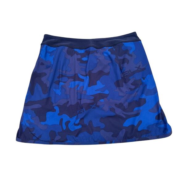 RLX Ralph Lauren Blue Black Camouflage Stretch Skort Sz M At Leisure Tennis Golf - Picture 5 of 14